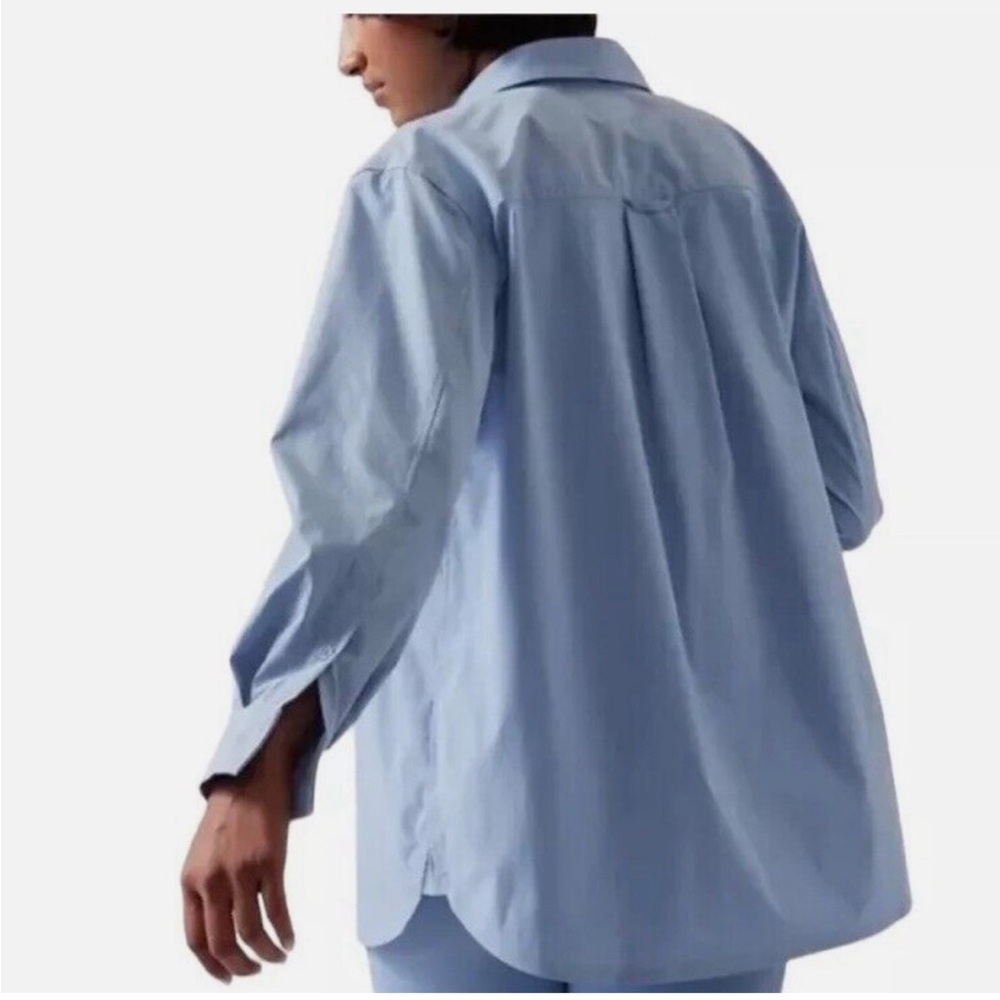 Athleta Blue Button Down Shirt